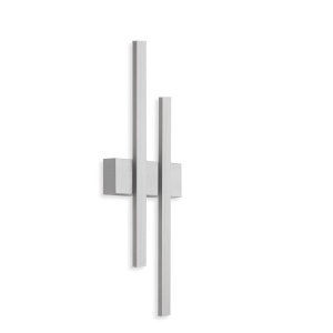 Lampa LED de Exterior TELEFUNKEN GRAZ, 2 Flacari, 8W, 780 Lumen, Argintie
