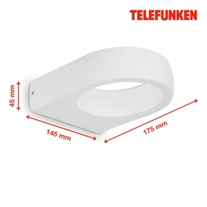 Lampa LED de exterior TELEFUNKEN, IP44, 7.5W, 680 Lumen, Alb - Img 5