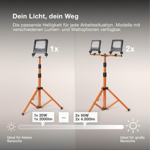 Lampa LED de lucru Osram cu stativ, 2x50W, 9000lm, 4000K - Img 6