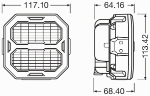 Lampa LED de lucru OSRAM LEDriving Cube PX4500, 4500 Lumen, IP6K9K - Img 8