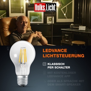 Lampa LED Dimmabila LEDVANCE SMART Filament, E27, 4 Bucati, Culoare Cald Alb - Img 3