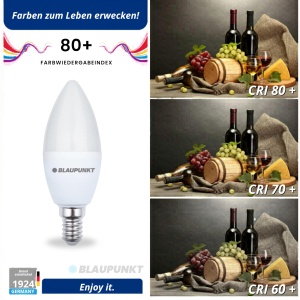 Lampa LED E14 Blaupunkt 7W (echivalent 50W) 595 Lumen 4000K Neutru, 4 bucati - Img 5