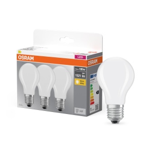 Lampa LED Osram E27, 11W, Calda 2700K, 3 bucati