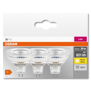 Lampa LED Osram MR16 GU5.3, 621 Lumen, cald, 3 bucati - Img 2