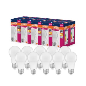Lampa LED Osram Value A60, E27, 806 Lumen, cald, 10 bucati