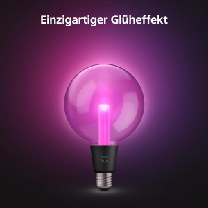 Lampa LED Philips Hue Lightguide Edison, dimabila, 16 milioane culori, sticla cristalina - Img 2