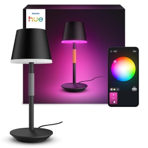 Lampa LED portabila Philips Hue Go, 530 lm, dimabila, neagra