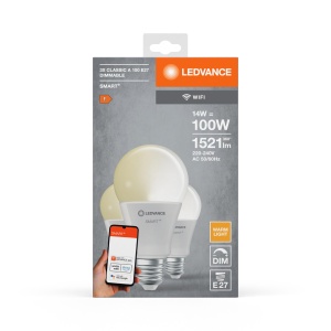 Lampa LED Smarte LEDVANCE E27, Dimmabila, 2700K, 3 bucati - Img 6