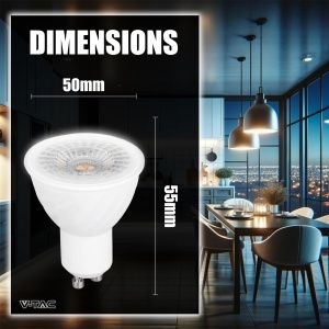 Lampa LED V-TAC GU10, 6 W, 445 Lumen, Lumina Calda 3000 K - Img 6