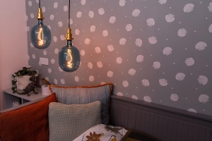 Lampa LED Vintage Osram 1906, 4.5W, 100lm, forma ballon, sticla albastra - Img 5