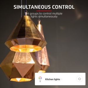 Lampa LED WiFi Trust Smart Home, B22, alba si colorata - Img 8