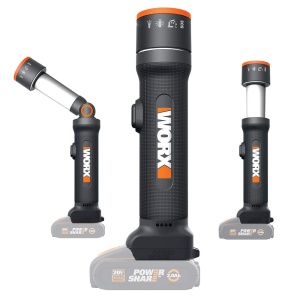 Lampa LED WORX WX027.9 4-in-1, 20V, 120-510 Lumen, Negru