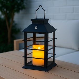 Lampa solara Beper P207ILO303 cu LED, efect flacara, IP44, 8 ore autonomie