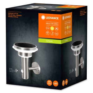 Lampa solara LEDVANCE ENDURA STYLE cu senzor de miscare, 6W, inox, lumina calda - Img 2