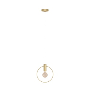 Lampa suspendata EGLO Manizales, design minimalist, metal auriu, E27 - Img 2