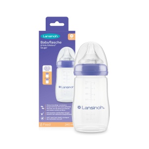 Lansinoh Babyflasche 240 ml NaturalWave Anti-Colic Design compact