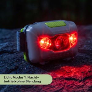 Lanterna frontala HABA Terra Kids pentru copii 110 lumeni, alb si rosu, rezistenta la apa - Img 3
