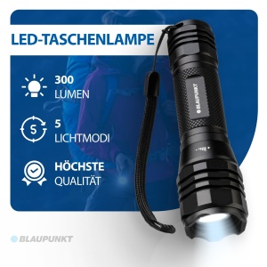 Lanterna LED Blaupunkt, 300 lumeni, 5 moduri, 2x AAA (fara baterii) - Img 7