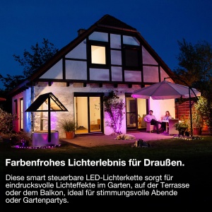Lanterna LED RGB LEDVANCE cu 200 LED-uri, WiFi, IP44, Sincronizare Muzicala - Img 5