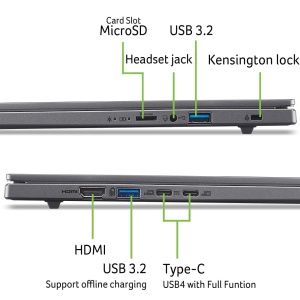 Laptop Acer Aspire 16 AI (A16-11M-X1CW), 16GB RAM, 512GB SSD, Display 16 WUXGA - Img 5