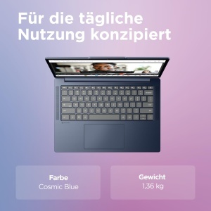 Laptop Chromebook Lenovo 14 WUXGA, MediaTek Kompanio 540, 4GB RAM, 128GB SSD, Cosmic Albastru - Img 8