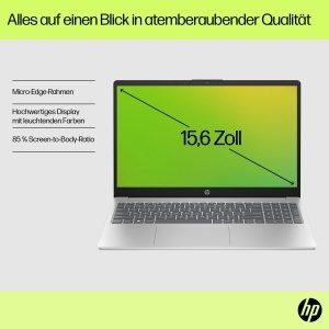 Laptop HP 15,6 FHD, Intel N100, 4 GB RAM, 128 GB UFS, Argintiu - Img 7