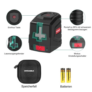 Laser de nivelare cu stativ HYCHIKA, verde, auto-nivelare, 8 ore autonomie - Img 8
