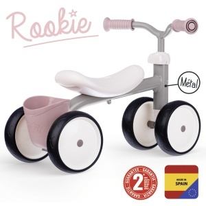 Lauflernhilfe Smoby Rookie Roz pentru copii de la 12 luni, cu roti EVA silentioase - Img 2