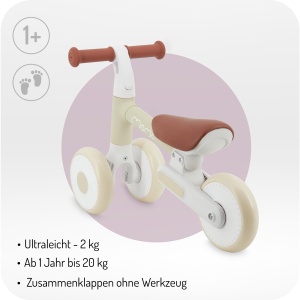 Laufrad pentru copii Momi Kinderlaufrad DEX, 1-3 ani, cadru pliabil, 2 kg - Img 3