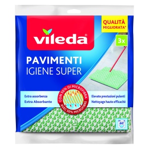 Laveta de curatenie Vileda Hygiene Super, 30 microfibre, 3 bucati