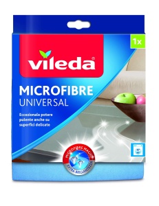 Laveta din microfibra Vileda Microfaser Plus, culoare albastra, antibacteriana