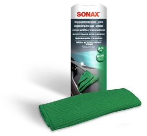 Laveta Microfibra SONAX, 38x38 cm, pentru curatare sticla si suprafete delicate