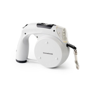 Leash pentru caini InnovaGoods 6 in 1, extensibil 4m, cu LED si ceas digital
