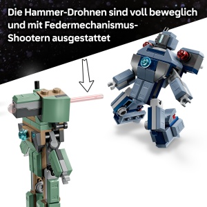 LEGO Marvel Iron Man War Machine 76320 Set Supereroi cu Drone Hammer - Img 3
