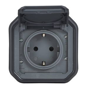 Legrand Plexo New 069859L Priza pentru medii umede IP44 Antracit - Img 3