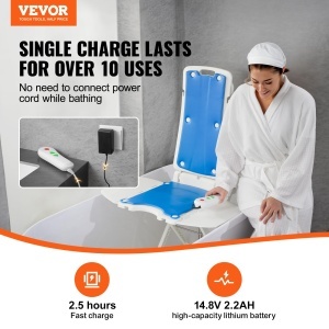Lift electric pentru seniori VEVOR, inaltime ajustabila 77-507 mm, capacitate 140,6 kg - Img 2
