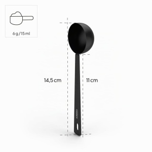 Lingura de cafea Xavax din otel inoxidabil, 14,5 cm, neagra - Img 2