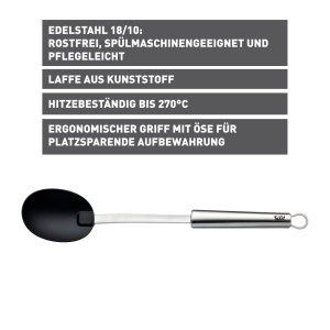 Lingura de servire Silit Classic Line, 33 cm, otel inoxidabil, rezistenta la temperaturi ridicate - Img 2