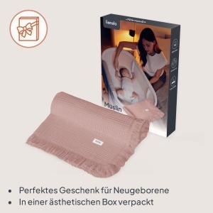 Lionelo Bamboo Blanket Babydecke 100x70cm 100 Bumbac Antibacterian - Img 7