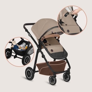 Lionelo Bianka Carucior 3 in 1 Pliabil cu Sistem de Calatorie si Roti 360 - Img 10