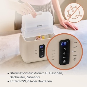 Lionelo Thermup Duo Incalzitor Electric Biberoane 6-in-1 Cu Touch Panel BPA-Free - Img 5