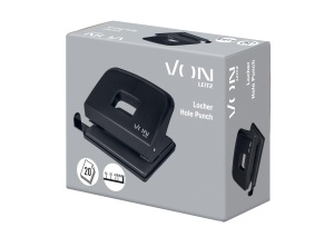 Locher VON Leitz 2-faceri pentru 20 de foi, compact, negru - Img 6