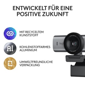 Logitech MX Brio Ultra HD 4K Webcam USB-C cu Microfoane Duale si Capac Protectie - Img 11