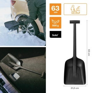 Lopata auto pentru zapada Fiskars Solid 1019353, 63 cm, maner ergonomic, negru - Img 2