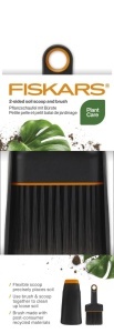 Lopata de plante Fiskars cu perie, 20.6 cm, negruorange, model 1071302 - Img 6