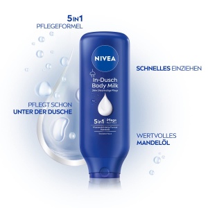 Lotiune pentru corp NIVEA In-Dusch Body Milk 400 ml, cu ulei de migdale, hidratare intensa - Img 3