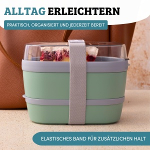 Lunchbox Maxi Westmark Cutie pentru pranz cu 3 compartimente, 760 ml, mint-verde - Img 11