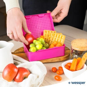 Lunchbox Wessper TIL TIL, capacitate 1.27L, BPA liber, roz - Img 6