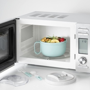 Lunchbox Xavax 1100 ml, pastellblaugrau, ideal pentru birou si picnic - Img 4