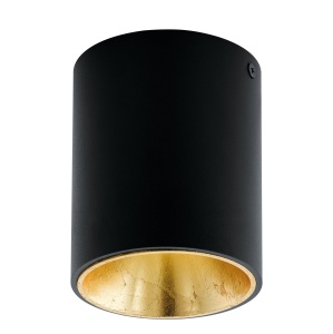 Lustra LED EGLO Polasso, lumina calda, negru si auriu, 10 cm